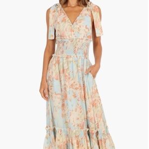 Petal & Pup Christabel Floral Print Sleeveless Tiered Maxi Dress